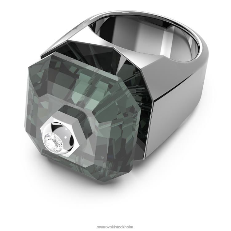 Swarovski numina cocktailring P28L1087 Smycken oktagonskuren, svart, ruteniumpläterad