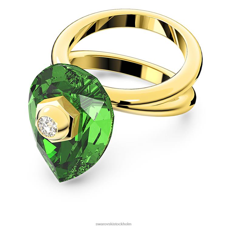 Swarovski numina ring P28L1063 Smycken päronslipad, grön, guldfärgad