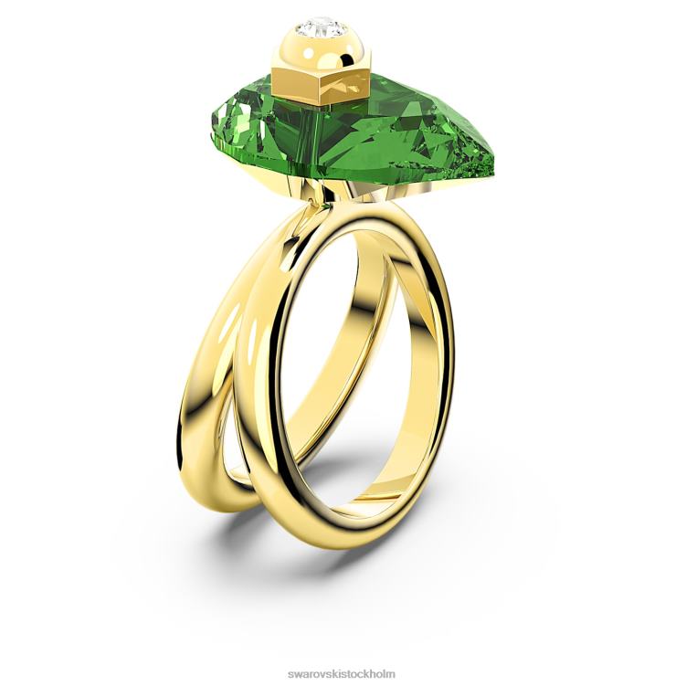 Swarovski numina ring P28L1063 Smycken päronslipad, grön, guldfärgad
