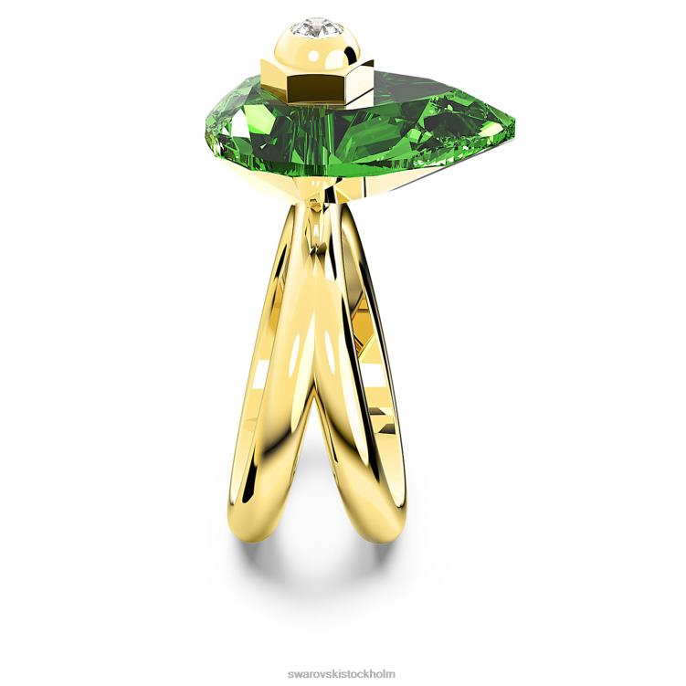 Swarovski numina ring P28L1063 Smycken päronslipad, grön, guldfärgad
