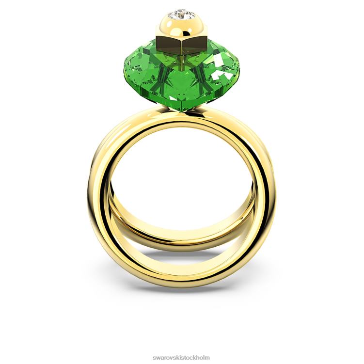 Swarovski numina ring P28L1063 Smycken päronslipad, grön, guldfärgad