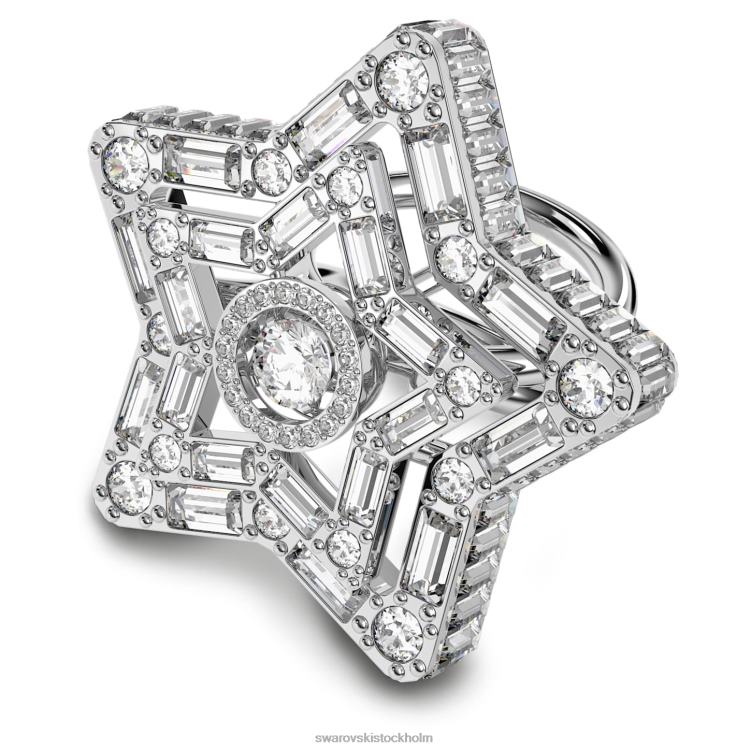 Swarovski stella cocktailring P28L1066 Smycken blandade snitt, stjärna, vit, rodiumpläterad