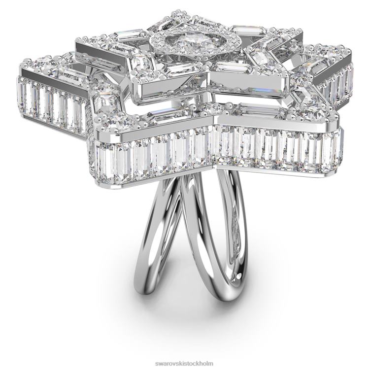 Swarovski stella cocktailring P28L1066 Smycken blandade snitt, stjärna, vit, rodiumpläterad