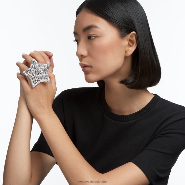 Swarovski stella ring P28L1068 Smycken blandade snitt, stjärna, vit, rodiumpläterad