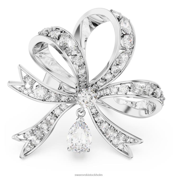Swarovski volta cocktailring P28L1067 Smycken rosett, vit, rodiumpläterad