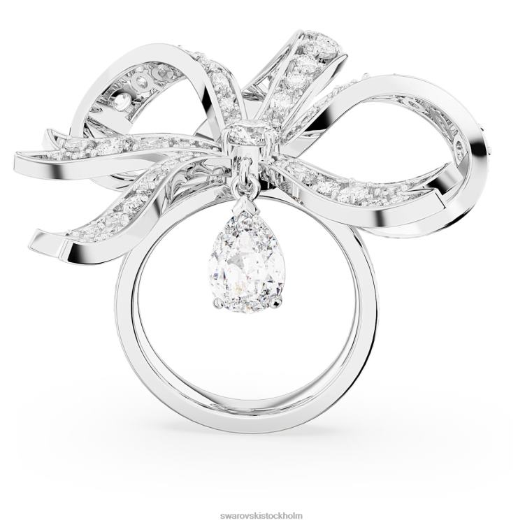 Swarovski volta cocktailring P28L1067 Smycken rosett, vit, rodiumpläterad