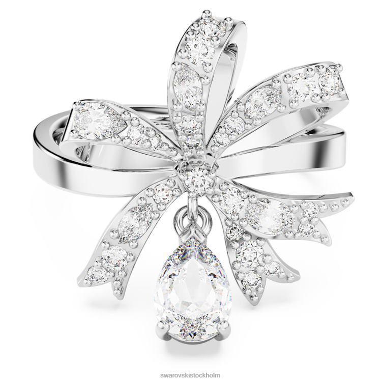 Swarovski volta cocktailring P28L1071 Smycken rosett, vit, rodiumpläterad