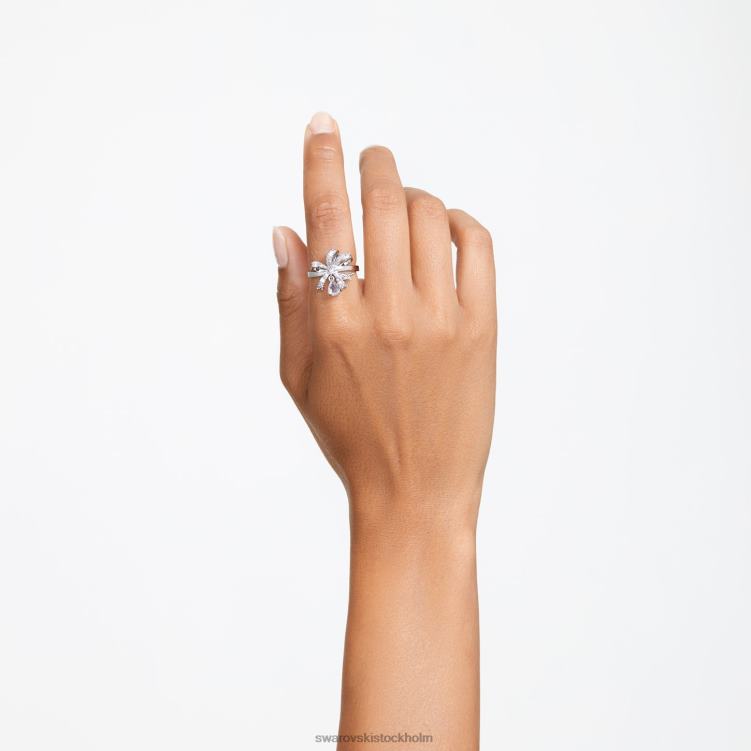 Swarovski volta cocktailring P28L1071 Smycken rosett, vit, rodiumpläterad