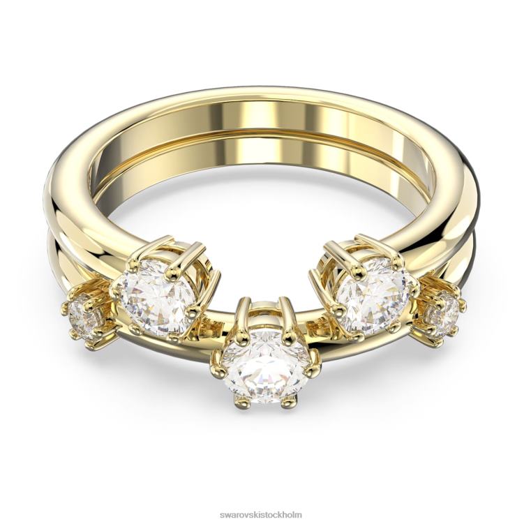 Swarovski konstella ring P28L373 Smycken rund skuren, vit, guldfärgad