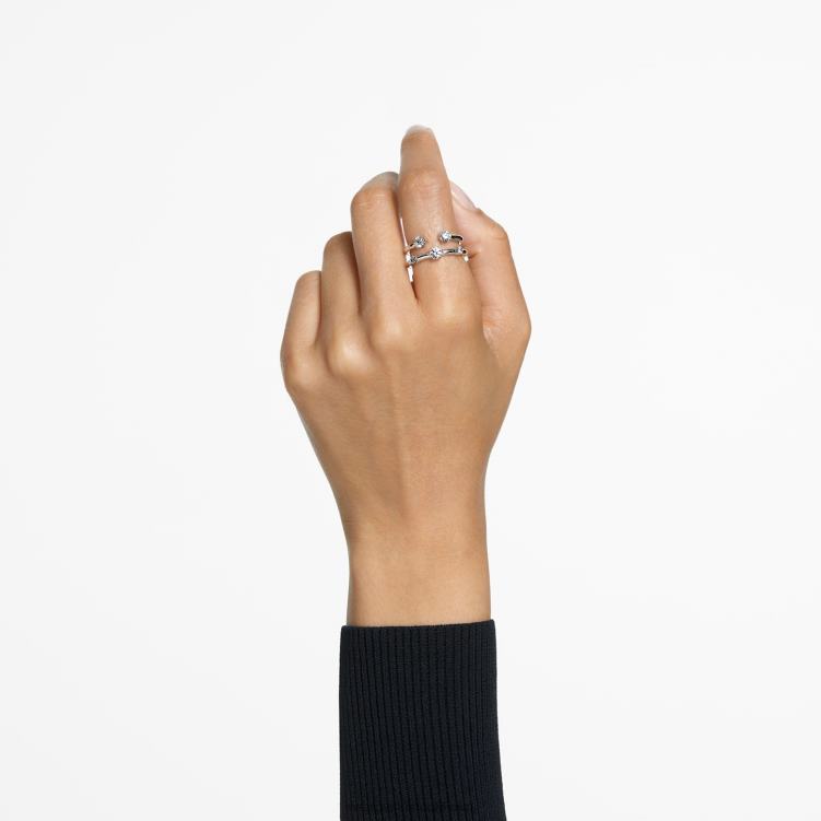 Swarovski konstella ring P28L376 Smycken rund skuren, vit, rodiumpläterad