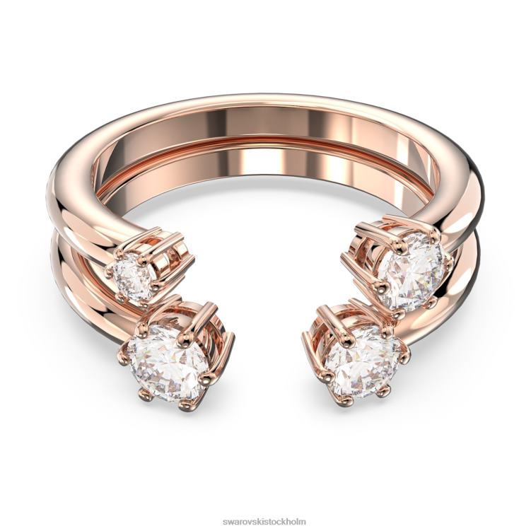 Swarovski konstella ring P28L380 Smycken rund skuren, vit, roséguld pläterad