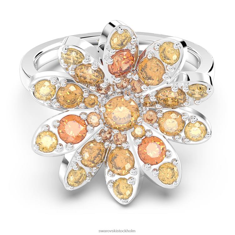 Swarovski evig blomsterring P28L1098 Smycken blomma, flerfärgad, rodiumpläterad