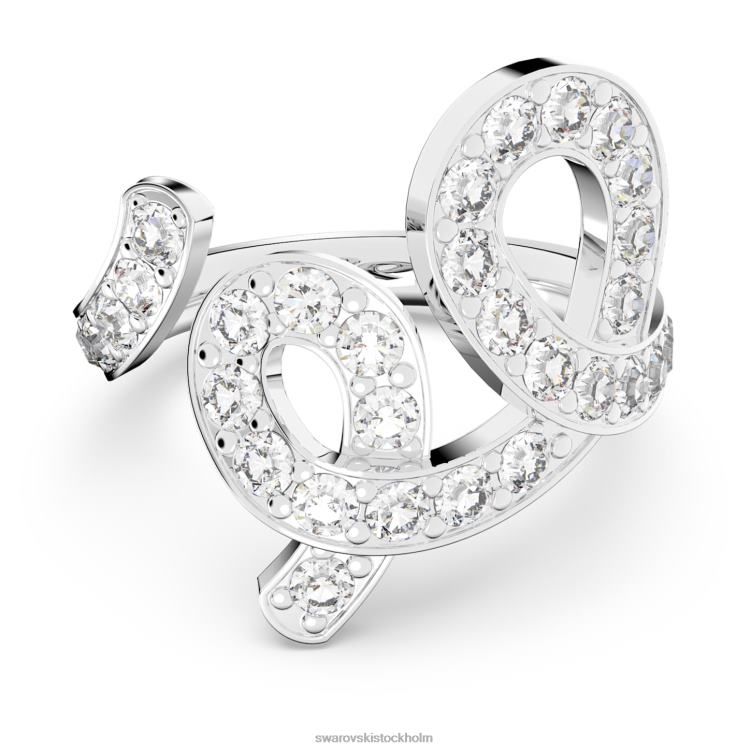 Swarovski fluenta ring P28L1094 Smycken återantända kristaller, vita, rodiumpläterade