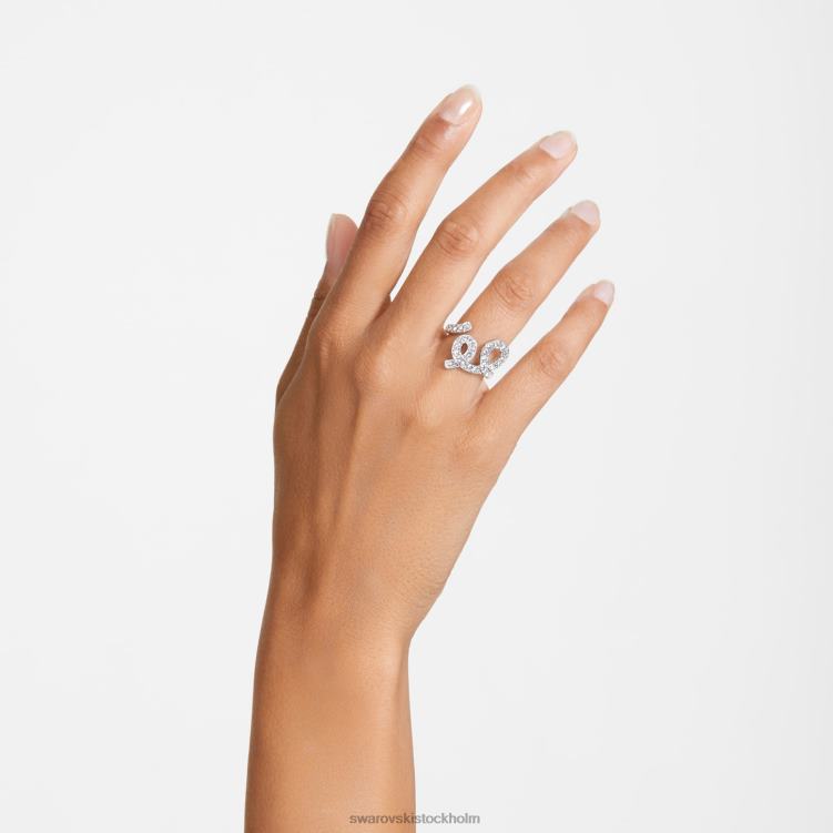 Swarovski fluenta ring P28L1094 Smycken återantända kristaller, vita, rodiumpläterade