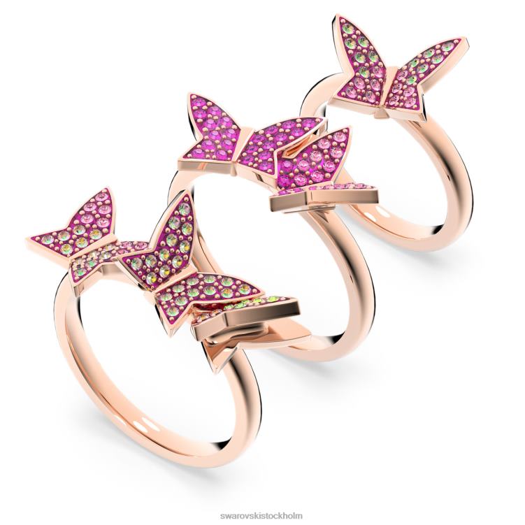 Swarovski lilia ring P28L1091 Smycken fjäril, rosa, roséguld pläterad