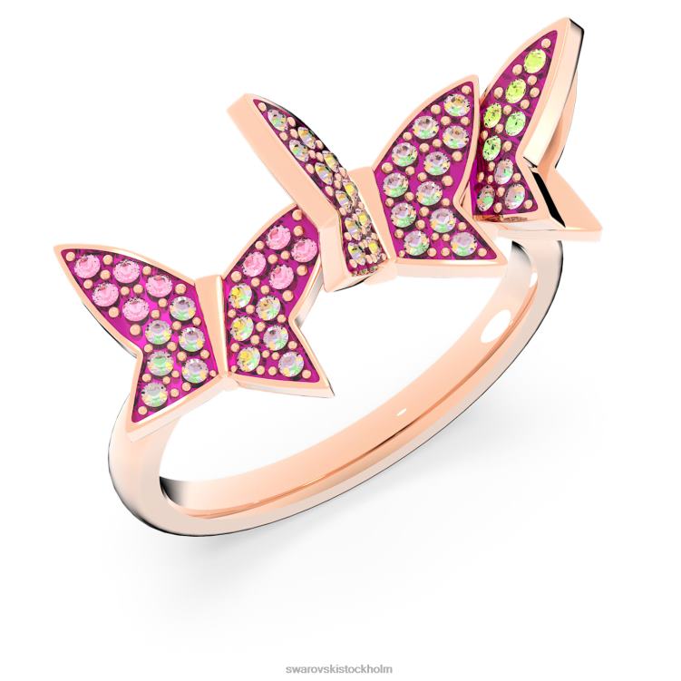 Swarovski lilia ring P28L1091 Smycken fjäril, rosa, roséguld pläterad