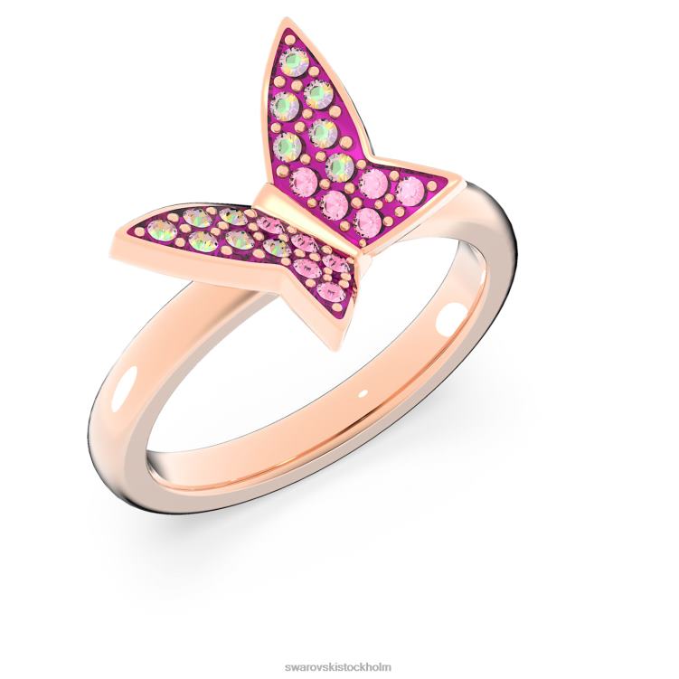 Swarovski lilia ring P28L1091 Smycken fjäril, rosa, roséguld pläterad