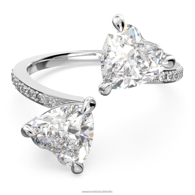 Swarovski locka själ öppen ring P28L1092 Smycken hjärta, vit, rodiumpläterad