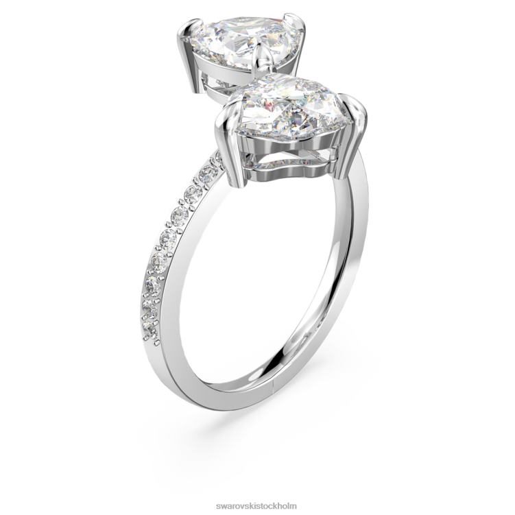 Swarovski locka själ öppen ring P28L1092 Smycken hjärta, vit, rodiumpläterad