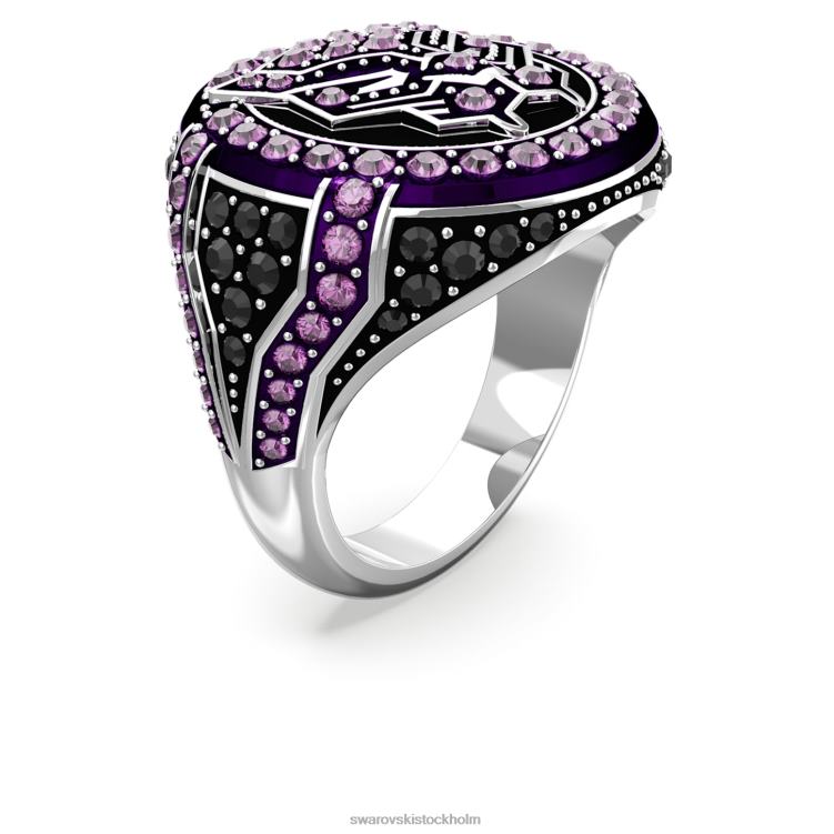 Swarovski marvel svart panterring P28L1085 Smycken svart panter, lila, rodiumpläterad