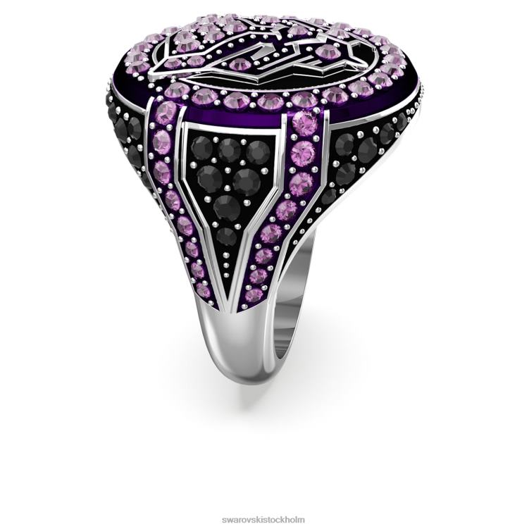 Swarovski marvel svart panterring P28L1085 Smycken svart panter, lila, rodiumpläterad