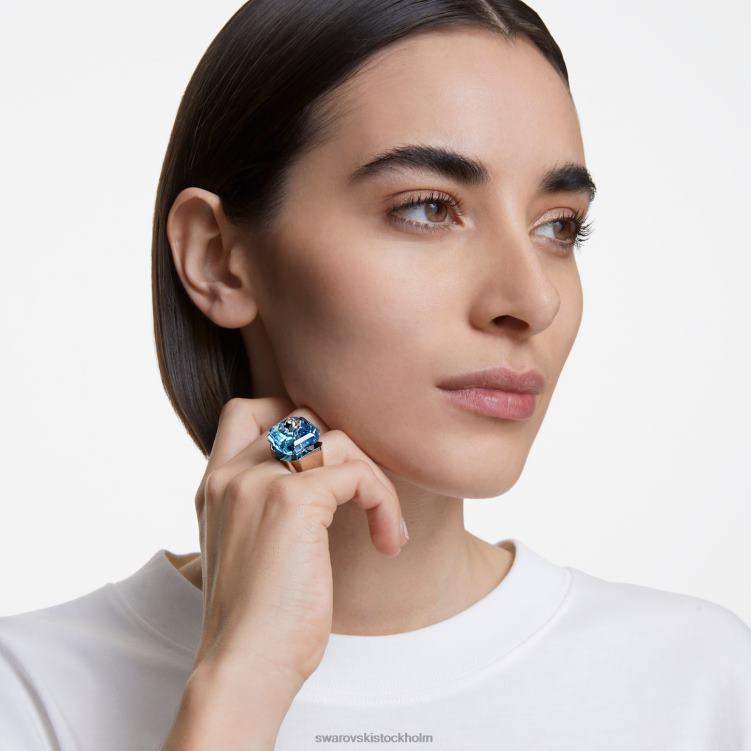 Swarovski numina ring P28L1090 Smycken fyrkantig skuren, blå, rodiumpläterad
