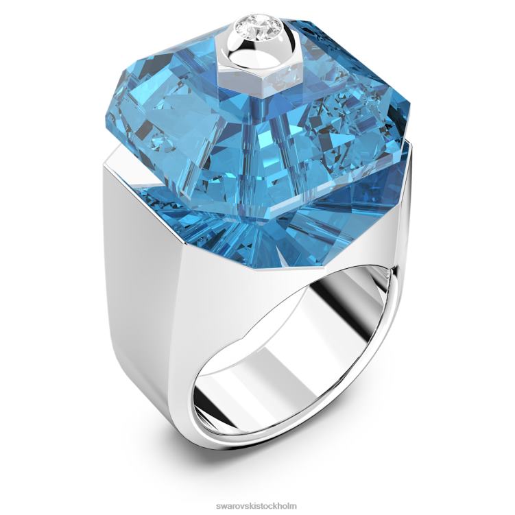 Swarovski numina ring P28L1090 Smycken fyrkantig skuren, blå, rodiumpläterad