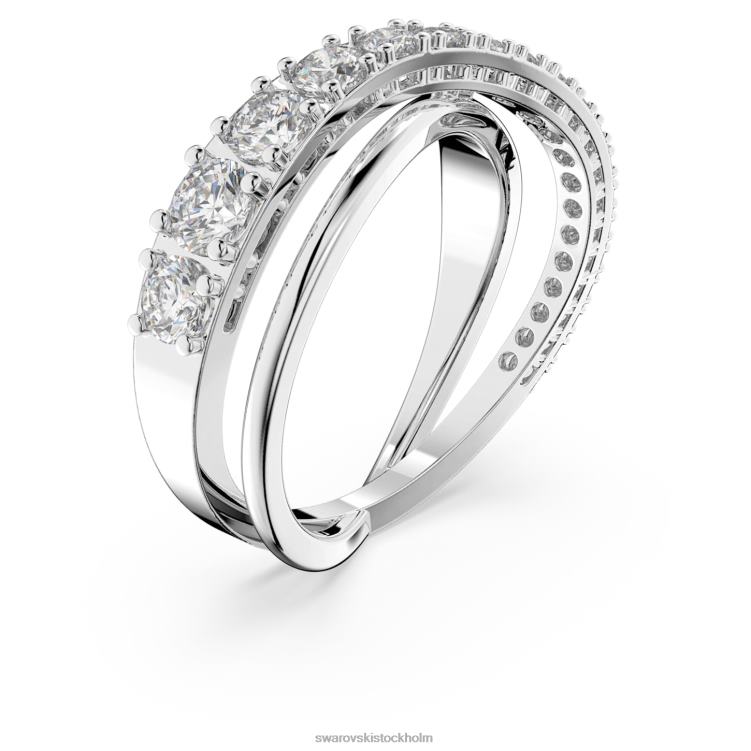 Swarovski vridring P28L1081 Smycken rund skuren, vit, rodiumpläterad