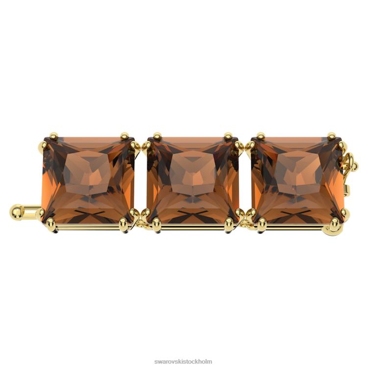 Swarovski millenia extender P28L1130 Smycken fyrkantigt skuren, brun, guldfärgad