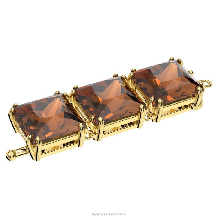 Swarovski millenia extender P28L1130 Smycken fyrkantigt skuren, brun, guldfärgad