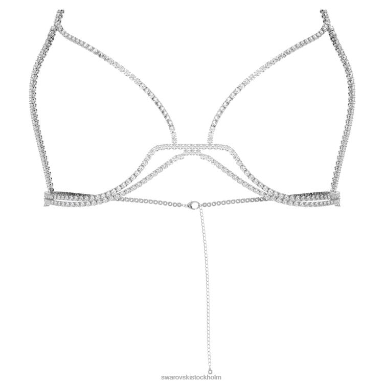 Swarovski millenia kroppskedja P28L1491 Smycken rund skuren, vit, rodiumpläterad