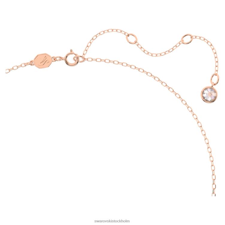 Swarovski Ortyx set P28L387 Smycken triangelslipad, vit, pläterad i roséguld