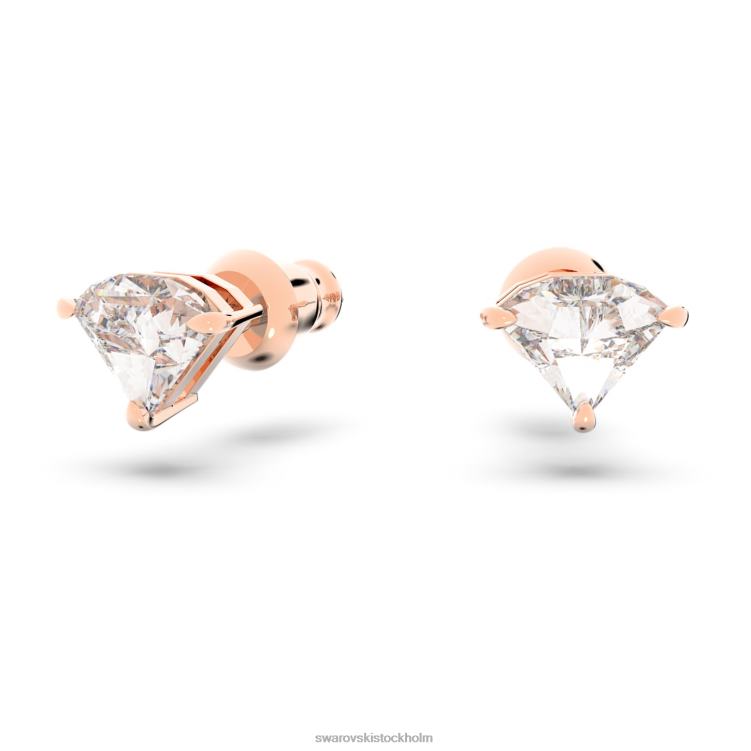 Swarovski Ortyx set P28L387 Smycken triangelslipad, vit, pläterad i roséguld