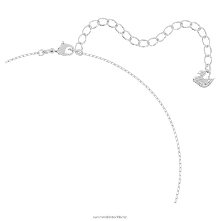 Swarovski glittrande dansuppsättning P28L389 Smycken blandade snitt, klöver, vit, rodiumpläterad