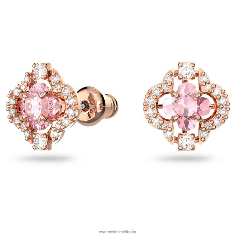 Swarovski glittrande dansuppsättning P28L390 Smycken blandade snitt, klöver, rosa, roséguld pläterad