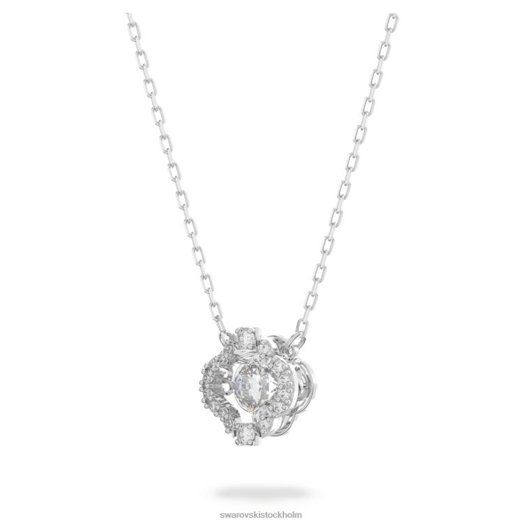 Swarovski glittrande dansuppsättning P28L415 Smycken blandade snitt, klöver, vit, rodiumpläterad