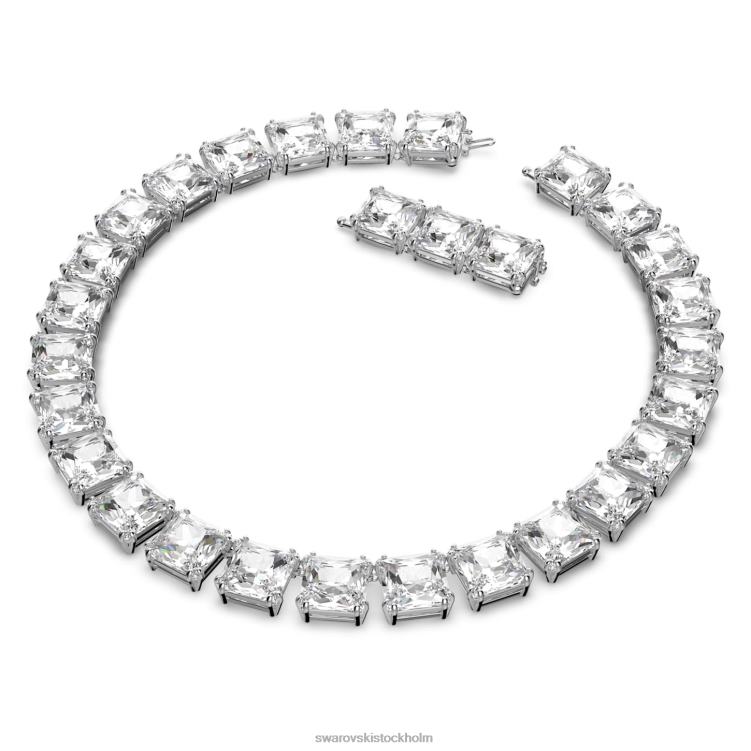 Swarovski millennieuppsättning P28L378 Smycken blandade snitt, vita, rodiumpläterade