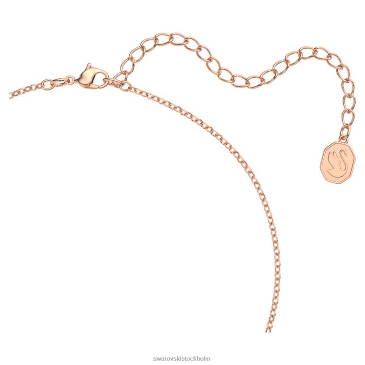 Swarovski millennieuppsättning P28L393 Smycken octagon cut, rosa, roséguld pläterad