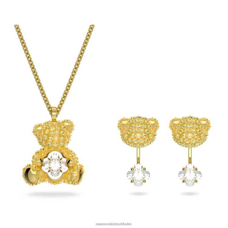 Swarovski nalleset P28L410 Smycken björn, gul, guldfärgad