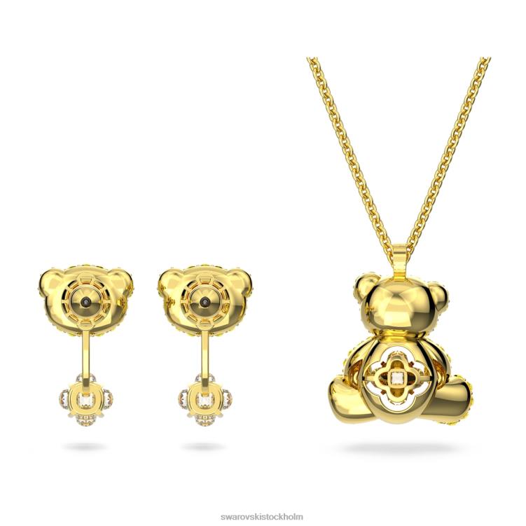 Swarovski nalleset P28L410 Smycken björn, gul, guldfärgad