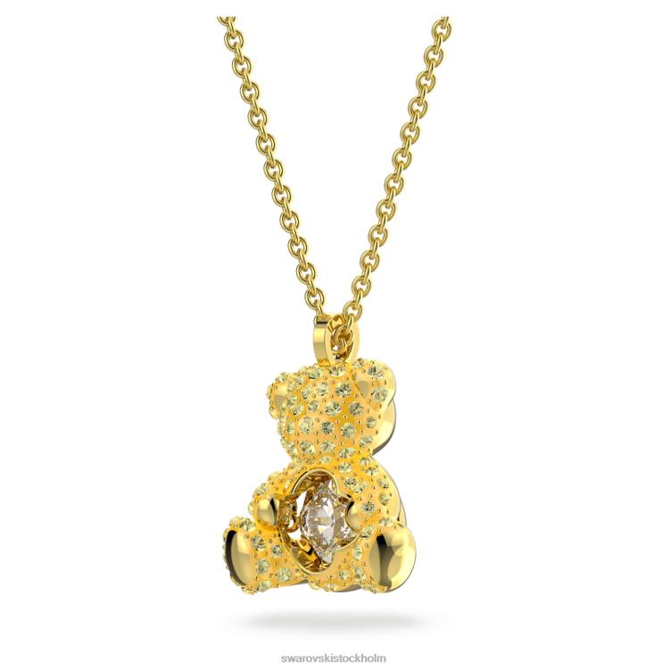 Swarovski nalleset P28L410 Smycken björn, gul, guldfärgad
