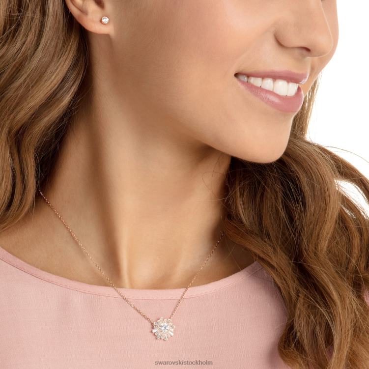 Swarovski solskensuppsättning P28L375 Smycken vit, roséguld pläterad