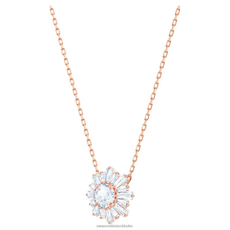 Swarovski solskensuppsättning P28L375 Smycken vit, roséguld pläterad