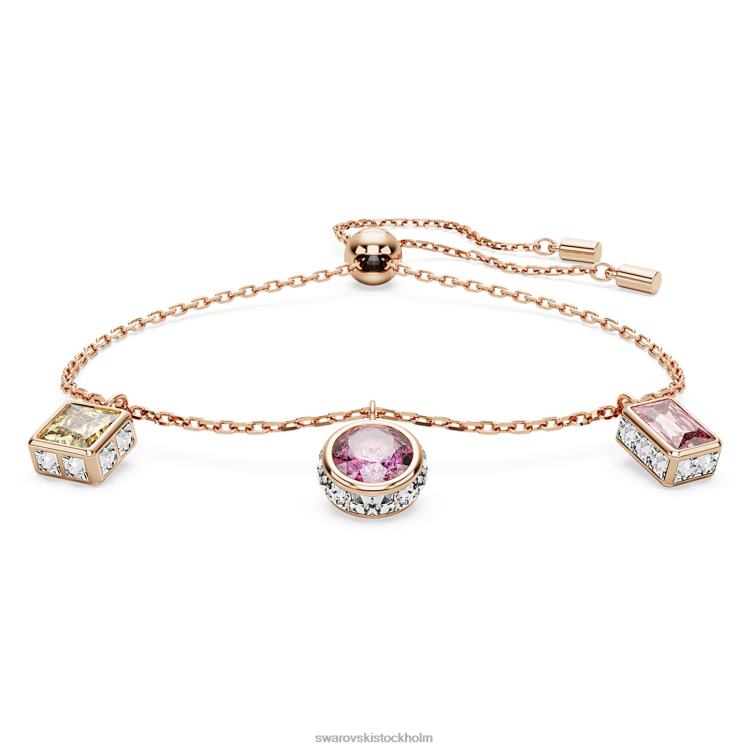Swarovski stilla set P28L403 Smycken blandade snitt, flerfärgade, roséguld pläterade