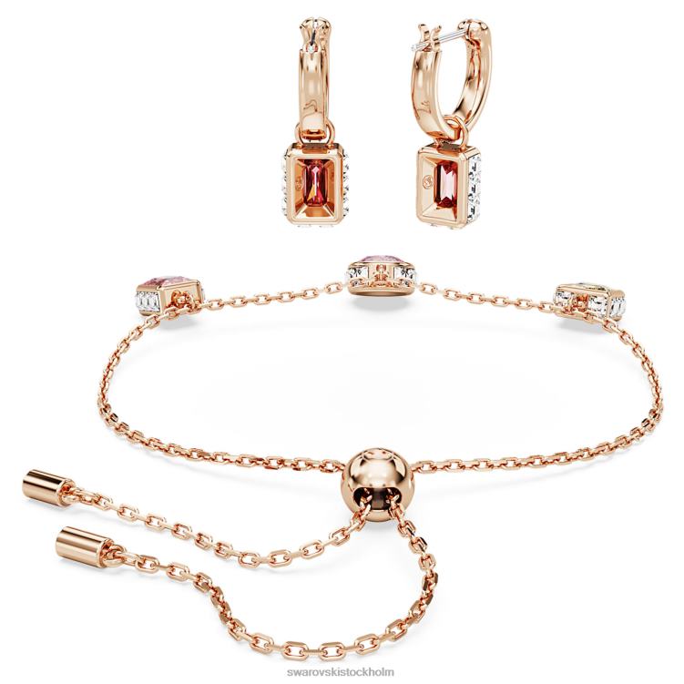 Swarovski stilla set P28L403 Smycken blandade snitt, flerfärgade, roséguld pläterade