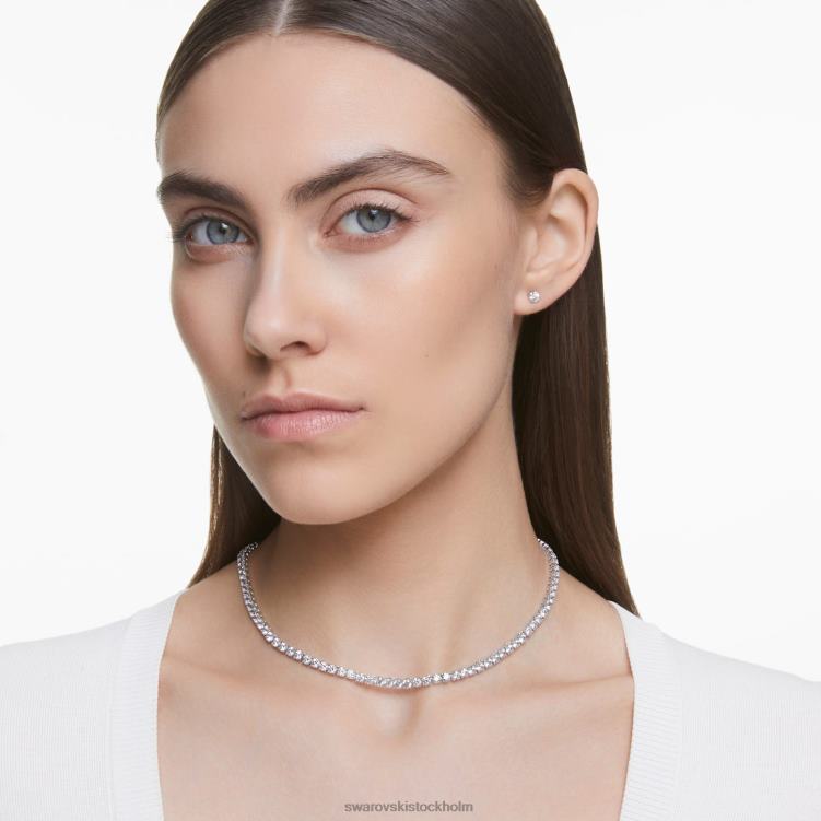 Swarovski tennis deluxe set P28L412 Smycken rund skuren, vit, rodiumpläterad