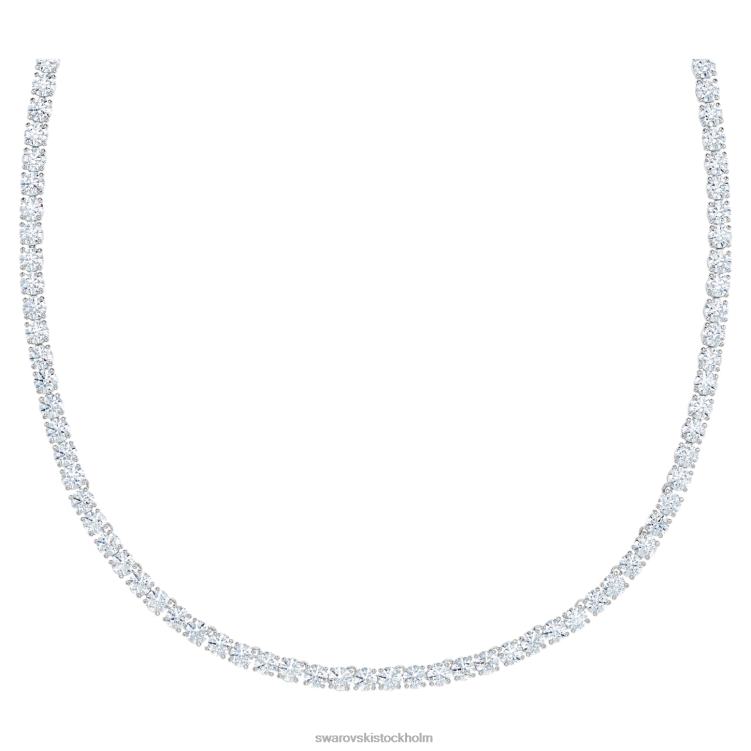 Swarovski tennis deluxe set P28L412 Smycken rund skuren, vit, rodiumpläterad