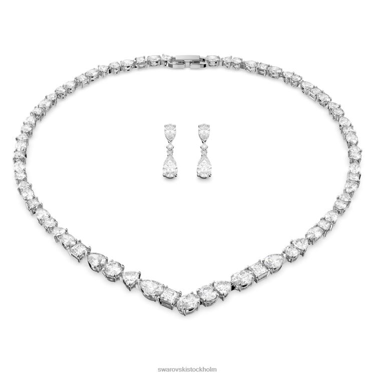 Swarovski tennis deluxe v set P28L409 Smycken blandade snitt, vita, rodiumpläterade