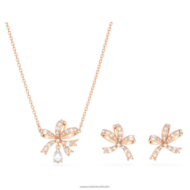 Swarovski volta set P28L391 Smycken rosett, vit, roséguld pläterad