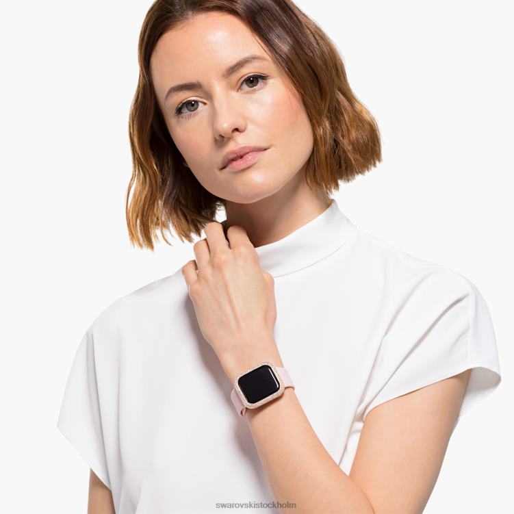 Swarovski glittrande fodral som är kompatibelt med Apple Watch P28L1418 Tillbehör rosa guld ton